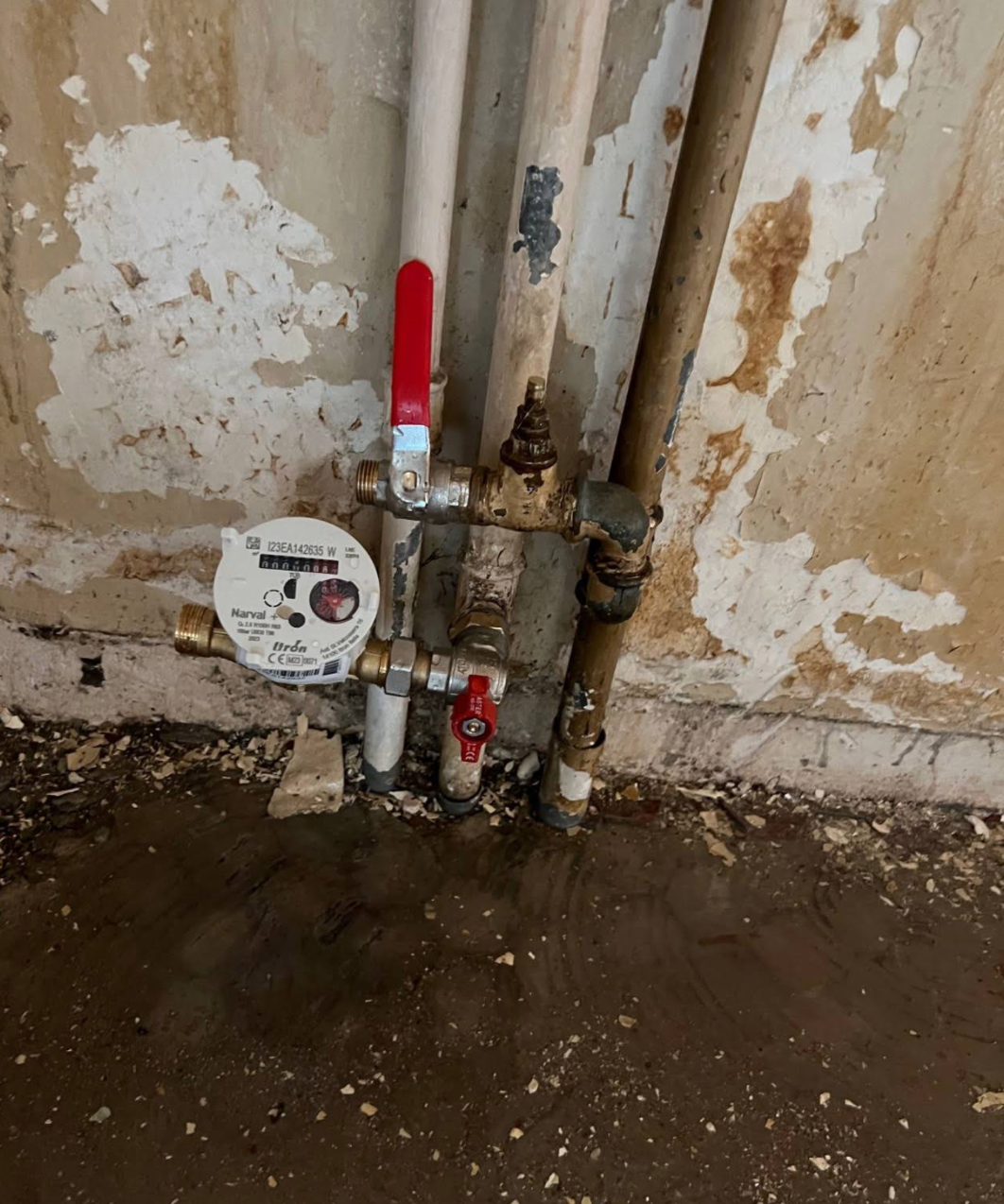 Conduite de la chaudière/alimentation en eau